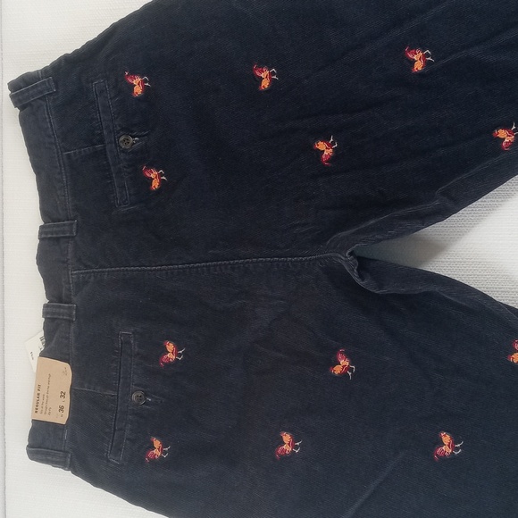 J. Crew Corduroy Embroidered Rooster Regular Fit Pants 100% Cotton - Picture 5 of 10